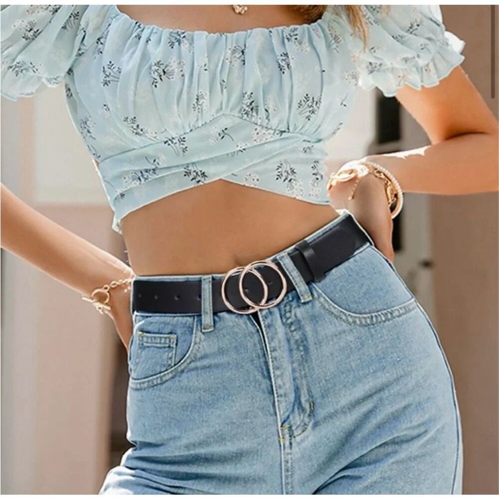 ✨Linea Pelle Double O-Ring Black Sz Large Belt✨